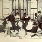 19th century family group outside Armadale Castle